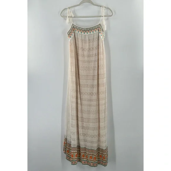 Anthropologie NWT Cecilia Prado Augusta Tasseled Maxi Dress size Large - Picture 3 of 10